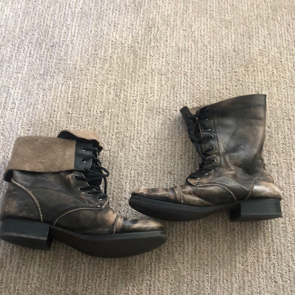 Brown Combat Boots